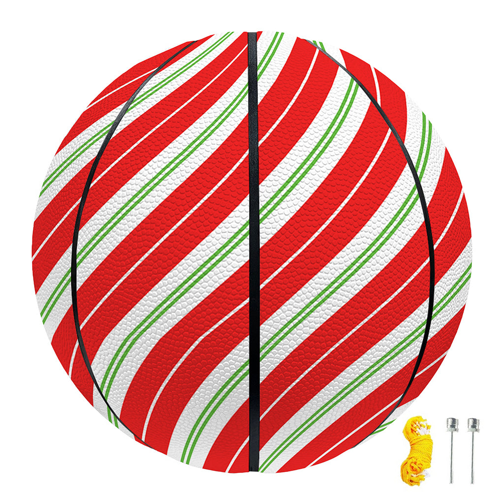 Christmas Candy Cane Stripes Print Basketball