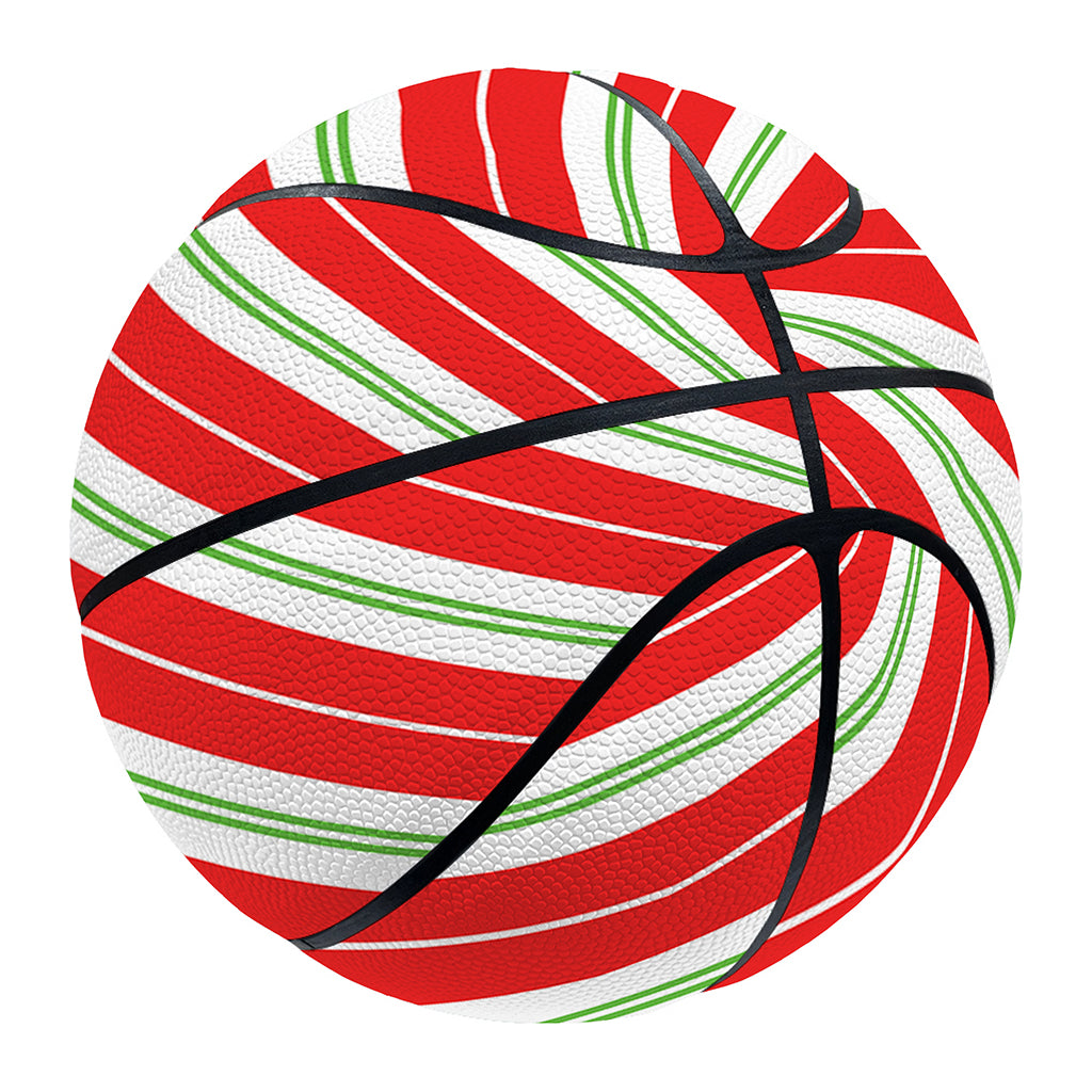 Christmas Candy Cane Stripes Print Basketball