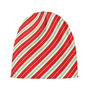 Christmas Candy Cane Stripes Print Beanie