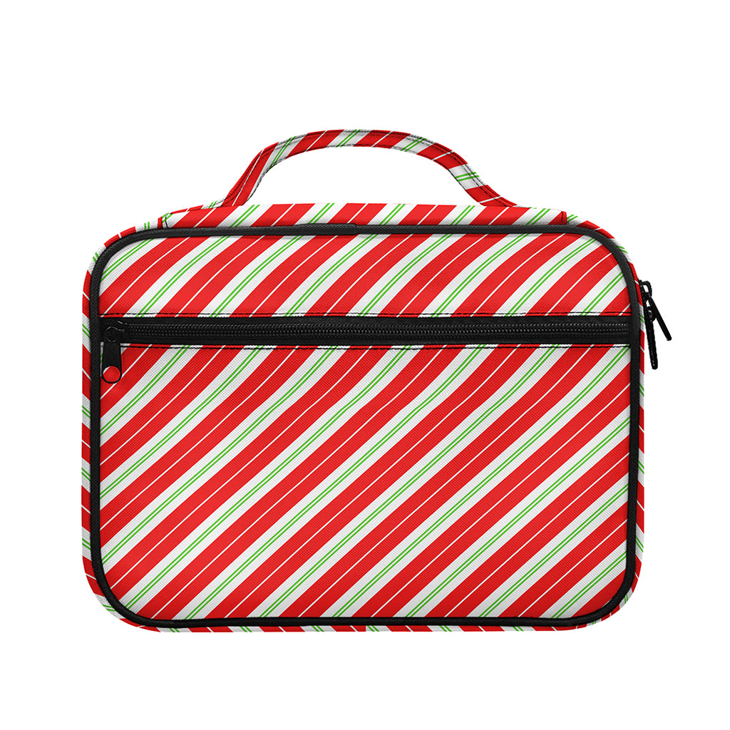 Christmas Candy Cane Stripes Print Briefcase Bible Bag