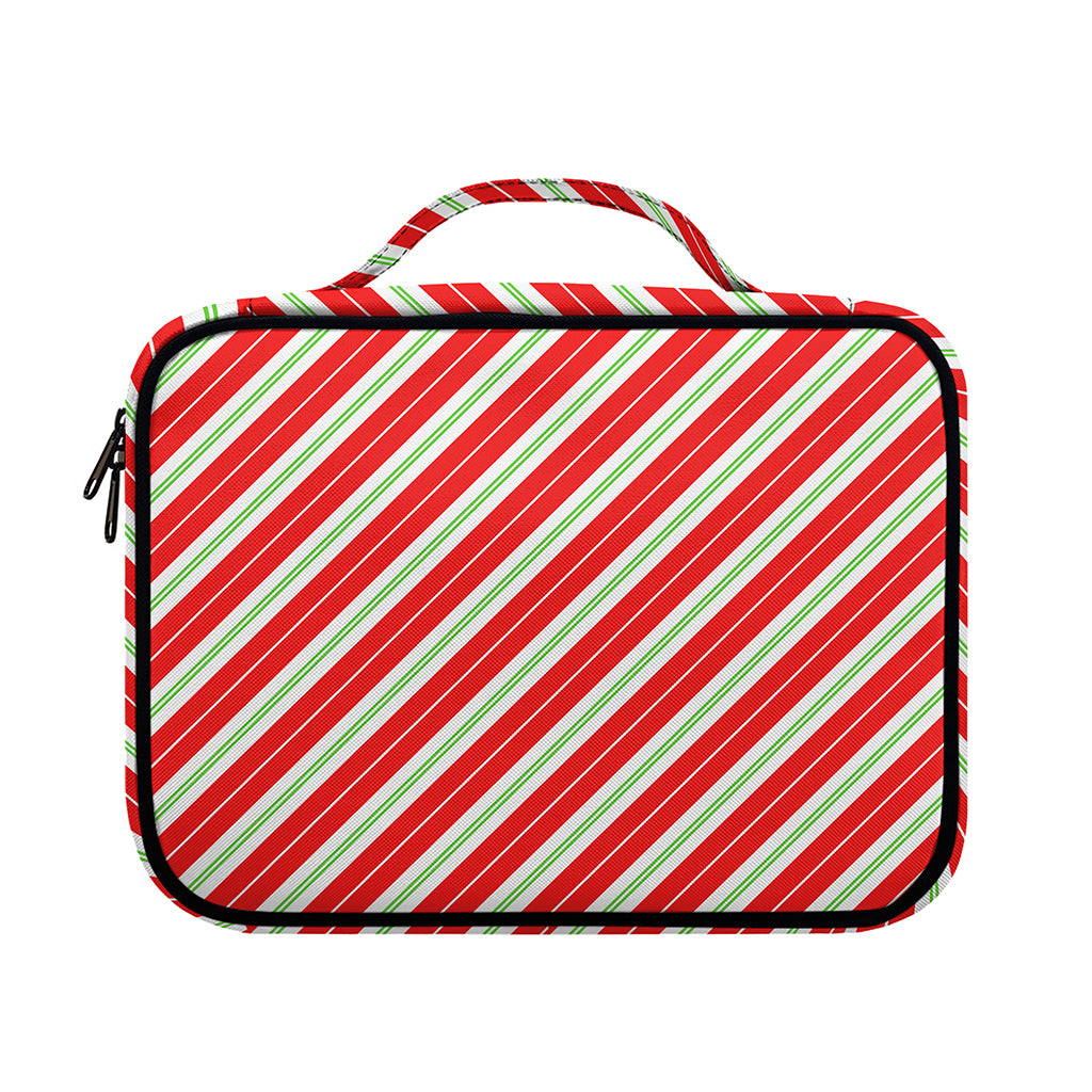 Christmas Candy Cane Stripes Print Briefcase Bible Bag