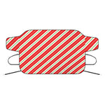 Christmas Candy Cane Stripes Print Car Windshield Snow Cover