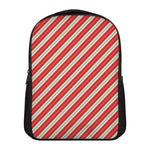 Christmas Candy Cane Stripes Print Casual Backpack