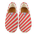 Christmas Candy Cane Stripes Print Casual Shoes