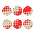 Christmas Candy Cane Stripes Print Coaster Set
