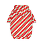 Christmas Candy Cane Stripes Print Dog Zip Up Hoodie