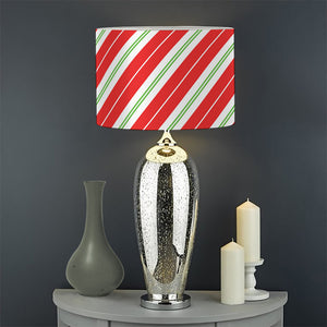 Christmas Candy Cane Stripes Print Drum Lamp Shade