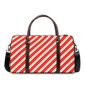 Christmas Candy Cane Stripes Print Duffel Bag