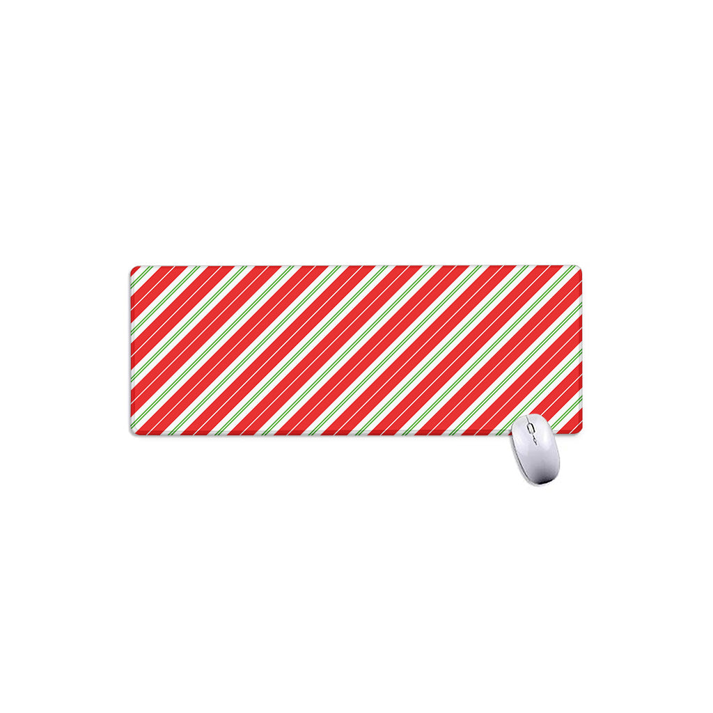 Christmas Candy Cane Stripes Print Extended Mouse Pad