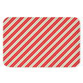 Christmas Candy Cane Stripes Print Indoor Door Mat