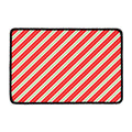 Christmas Candy Cane Stripes Print Kitchen Mat