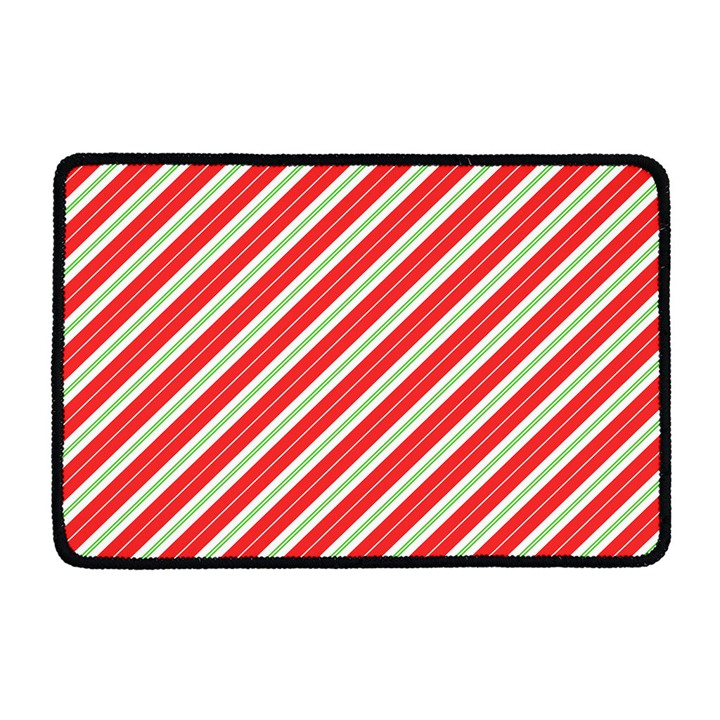Christmas Candy Cane Stripes Print Kitchen Mat