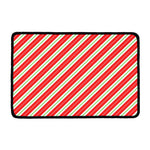 Christmas Candy Cane Stripes Print Kitchen Mat