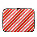 Christmas Candy Cane Stripes Print Laptop Sleeve
