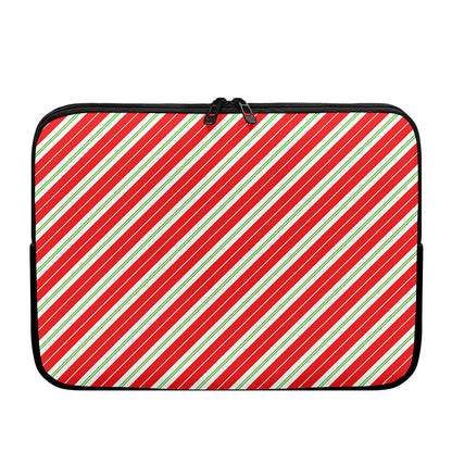 Christmas Candy Cane Stripes Print Laptop Sleeve