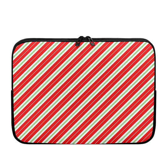 Christmas Candy Cane Stripes Print Laptop Sleeve