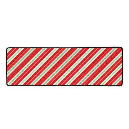 Christmas Candy Cane Stripes Print Long Kitchen Mat