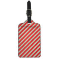 Christmas Candy Cane Stripes Print Luggage Tag
