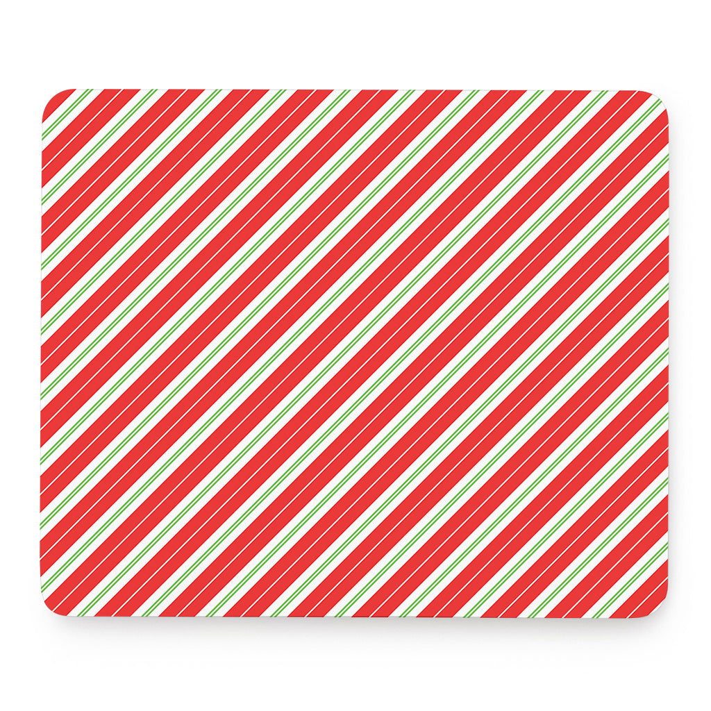 Christmas Candy Cane Stripes Print Mouse Pad