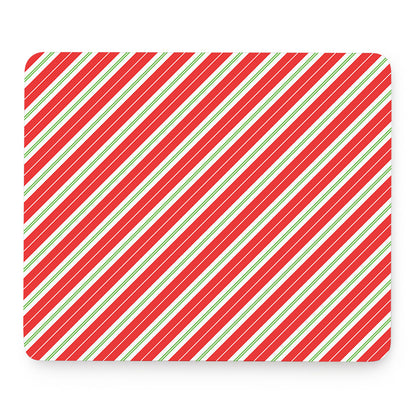 Christmas Candy Cane Stripes Print Mouse Pad
