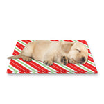 Christmas Candy Cane Stripes Print Pet Cooling Mat Cover