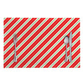 Christmas Candy Cane Stripes Print Placemat