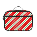 Christmas Candy Cane Stripes Print Portable Lunch Bag
