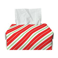 Christmas Candy Cane Stripes Print Rectangle Tissue Box Cover
