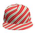 Christmas Candy Cane Stripes Print Snapback Cap