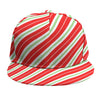 Christmas Candy Cane Stripes Print Snapback Cap