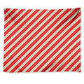 Christmas Candy Cane Stripes Print Tapestry