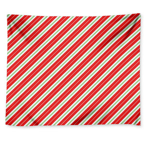 Christmas Candy Cane Stripes Print Tapestry
