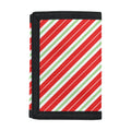 Christmas Candy Cane Stripes Print Trifold Wallet
