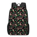 Christmas Cookie And Candy Pattern Print 17 Inch Backpack