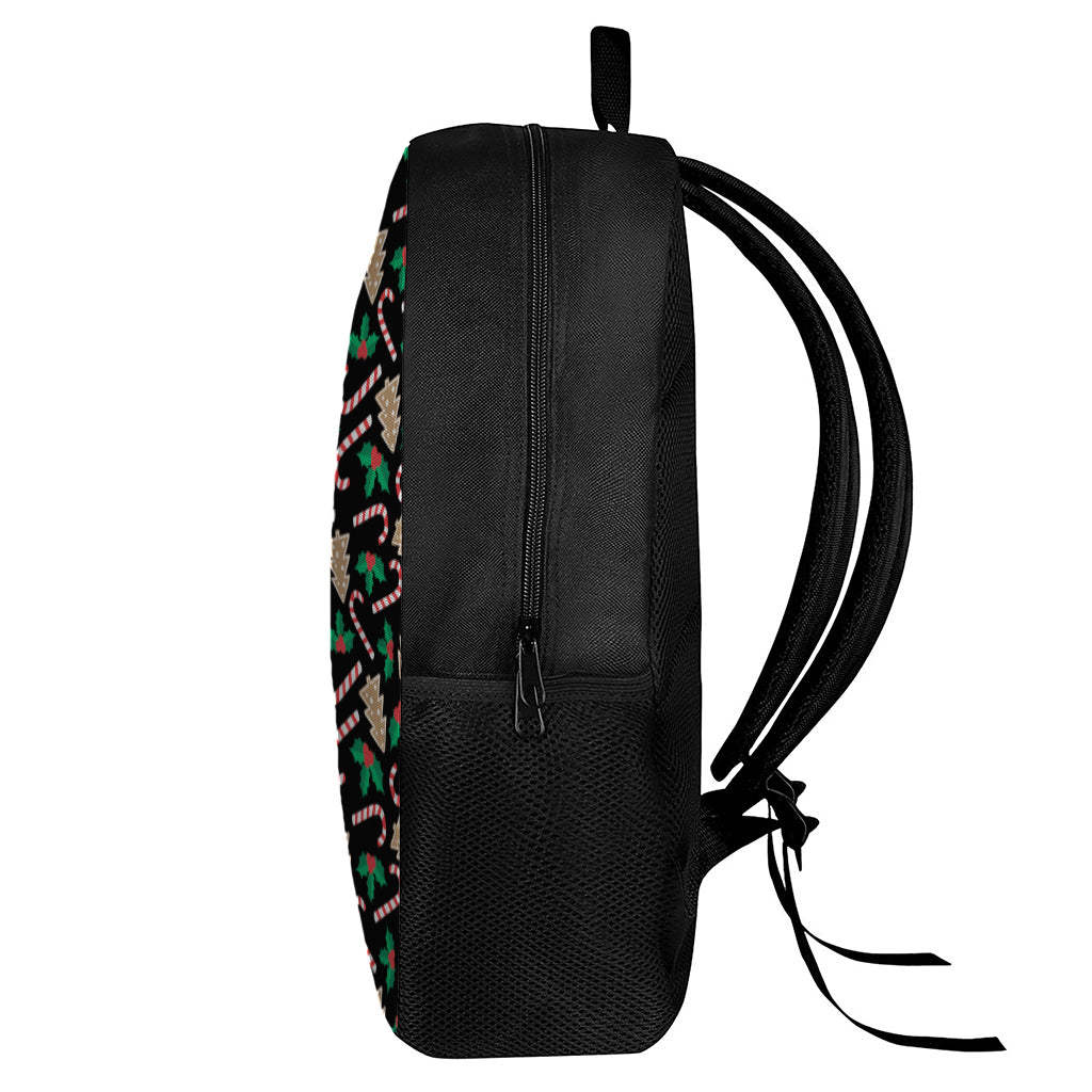 Christmas Cookie And Candy Pattern Print 17 Inch Backpack