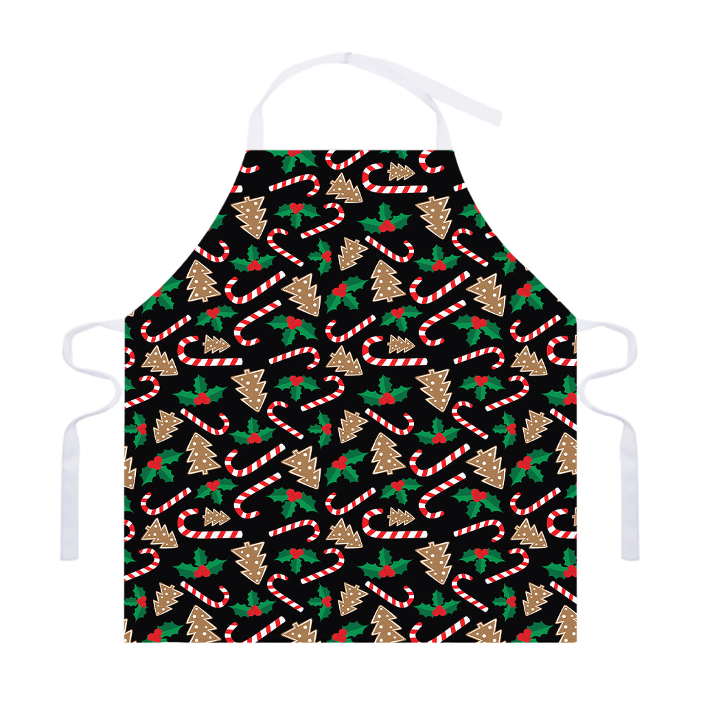 Christmas Cookie And Candy Pattern Print Adjustable Apron