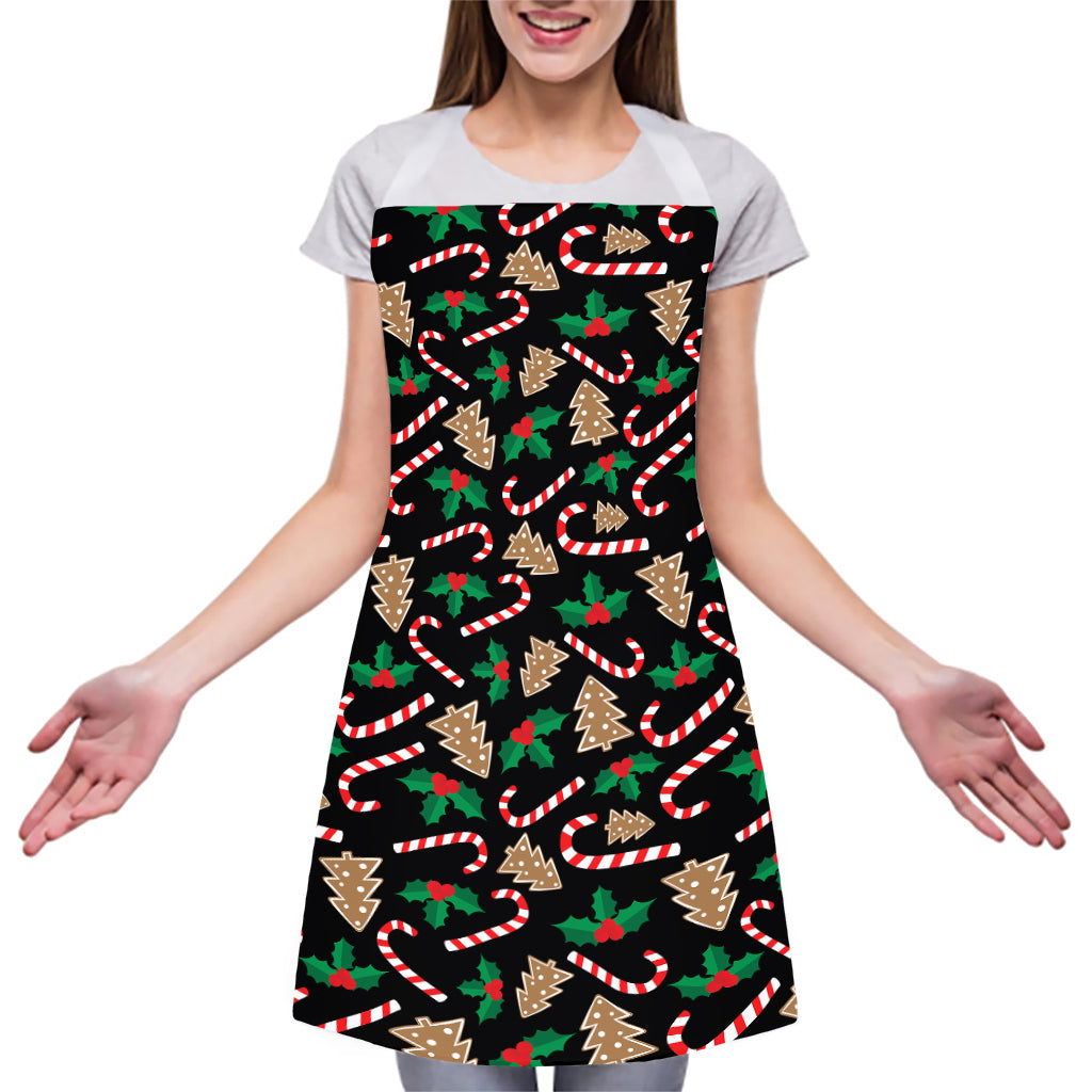 Christmas Cookie And Candy Pattern Print Adjustable Apron