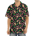 Christmas Cookie And Candy Pattern Print Aloha Shirt
