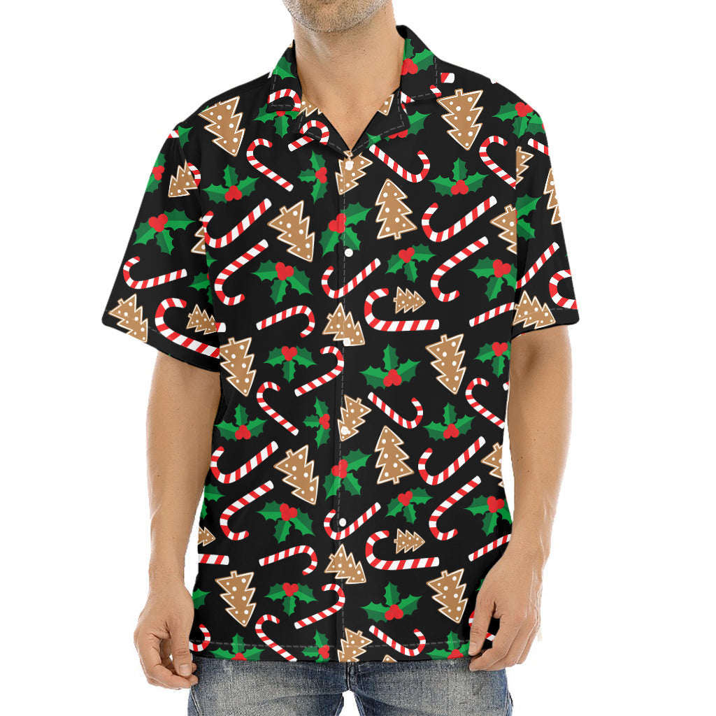 Christmas Cookie And Candy Pattern Print Aloha Shirt
