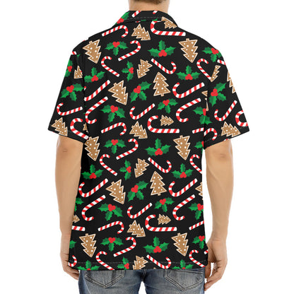 Christmas Cookie And Candy Pattern Print Aloha Shirt