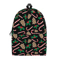 Christmas Cookie And Candy Pattern Print School Backpack
