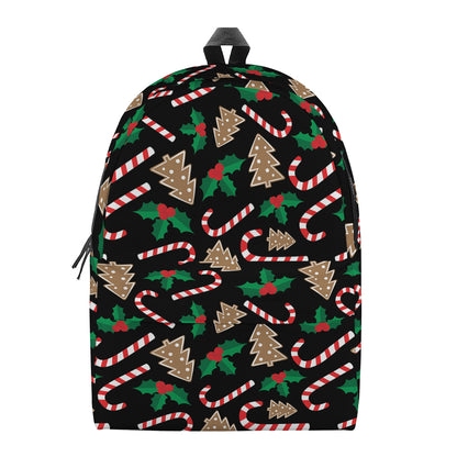 Christmas Cookie And Candy Pattern Print Backpack