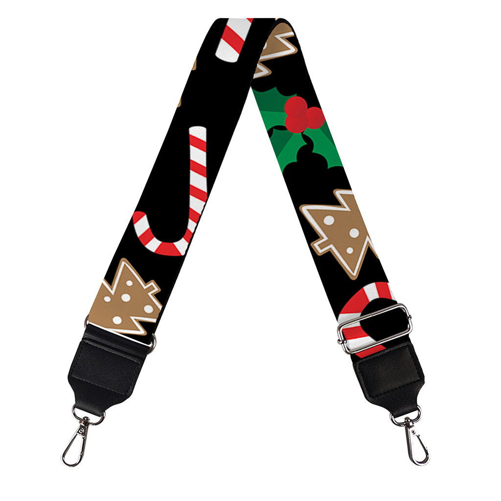 Christmas Cookie And Candy Pattern Print Bag Strap