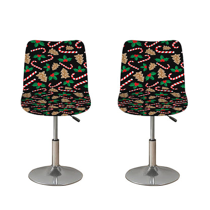 Christmas Cookie And Candy Pattern Print Bar Stool Covers