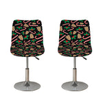 Christmas Cookie And Candy Pattern Print Bar Stool Covers