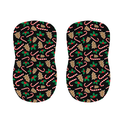 Christmas Cookie And Candy Pattern Print Bar Stool Covers