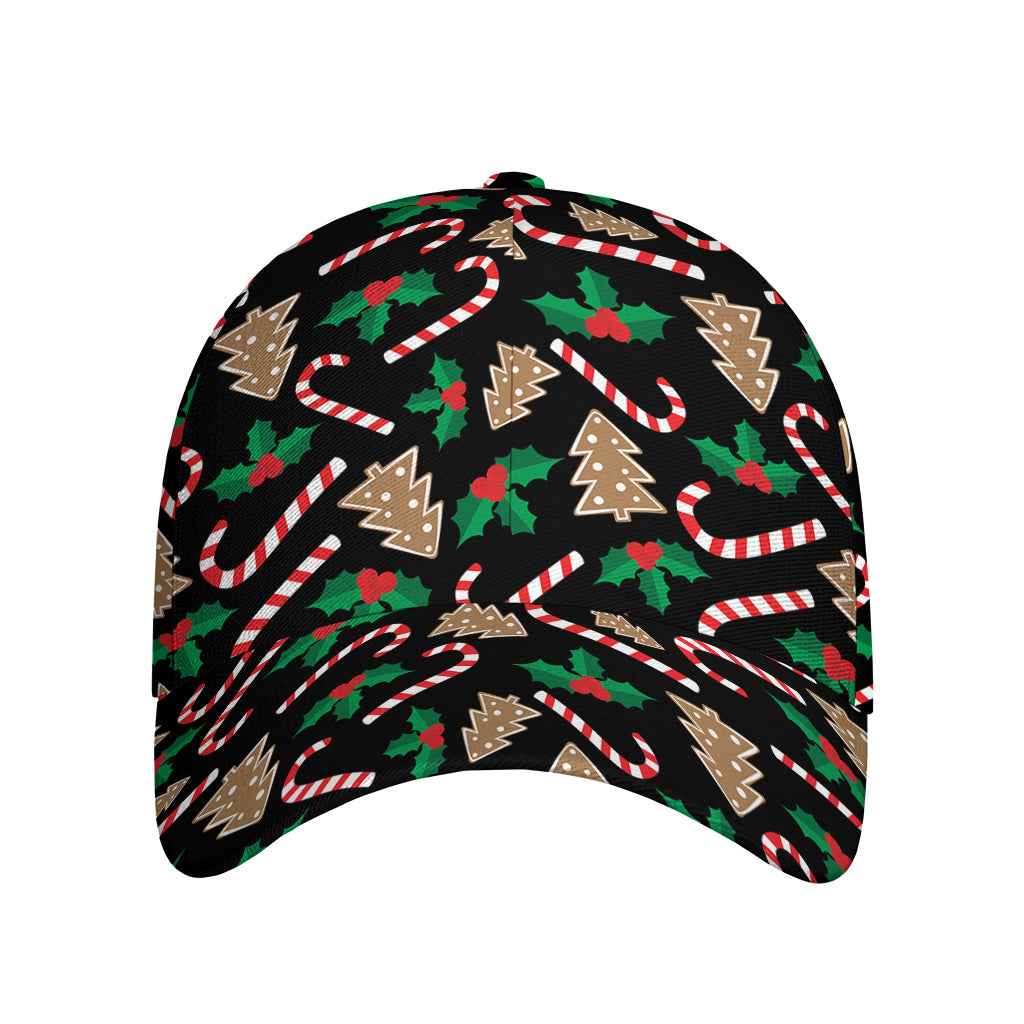 Christmas Cookie And Candy Pattern Print Baseball Cap