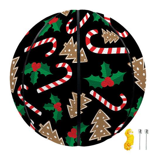 Christmas Cookie And Candy Pattern Print Basketball