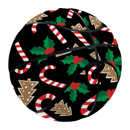 Christmas Cookie And Candy Pattern Print Basketball
