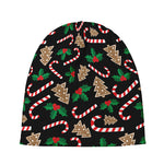 Christmas Cookie And Candy Pattern Print Beanie